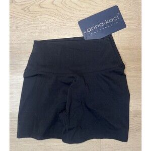 NWT Ana Kaci Black Spandex Shorts Women’s Small Gym Athletic Skin Tight